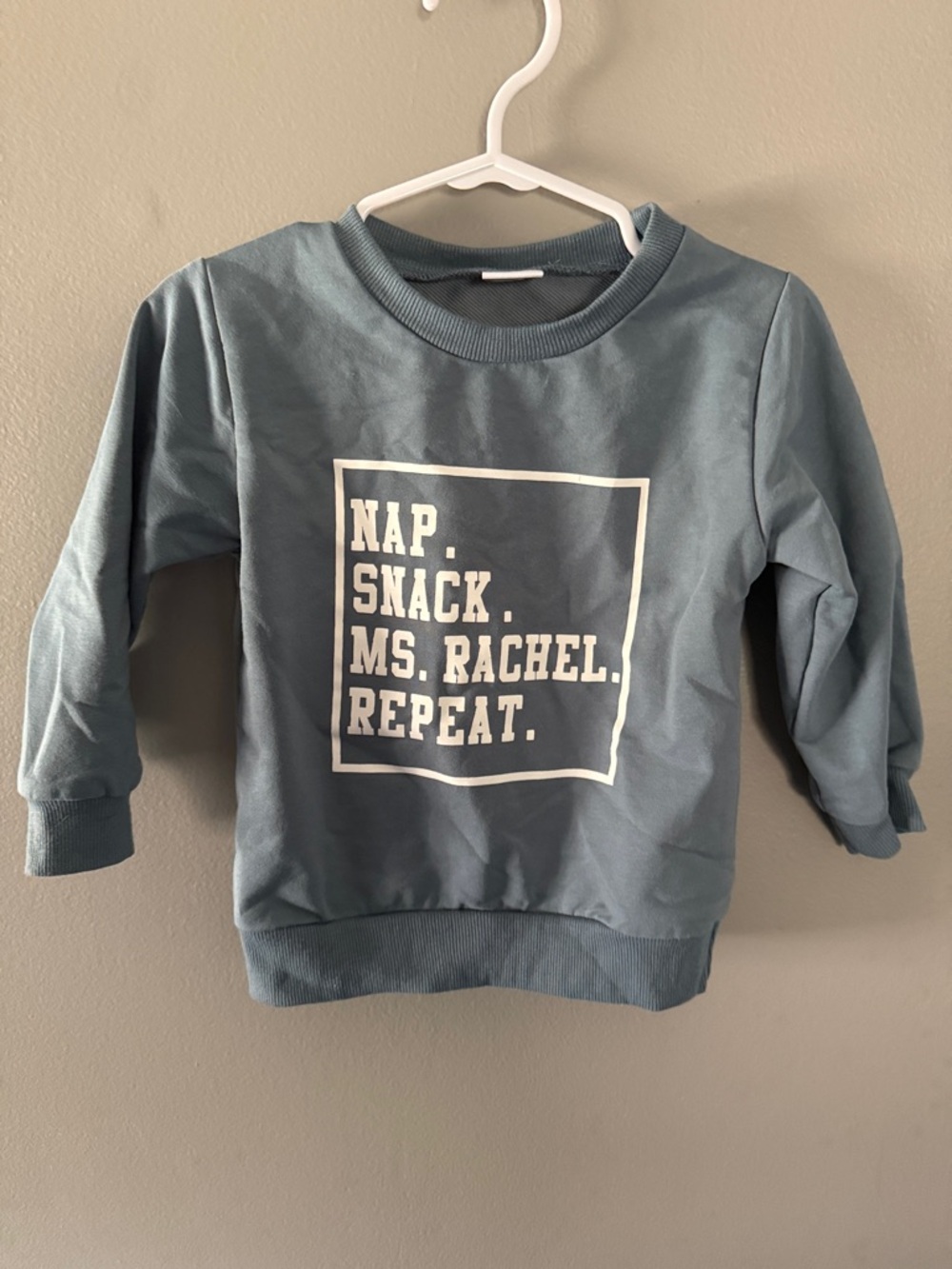 Kids Blue Graphic Pullover Sweatshirt - Ms. Rachel Print